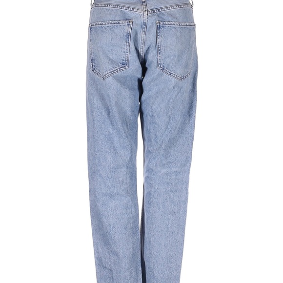 Agolde Riley High Rise Straight Leg Crop Denim Jeans - Picture 13 of 14